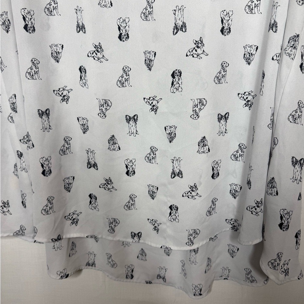 Torrid Womens Harper Popover Blouse Simple Pups Dogs Sz 4X V Neck Casual Office - Picture 6 of 11